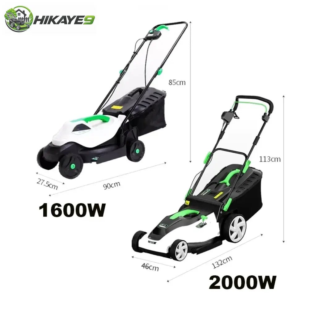 1600W 2000W High-Power Electric Lawn Mower Hand Push Mower Garden Grass Trimmer Electric Household Lawn Mower Corded