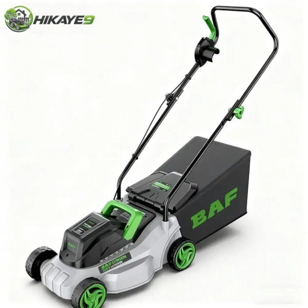 220V 2KW 2.5KW Cart Type Lawn Mower Foldable Lawn Mower Adjustable Trimming Height + 32M Long Power Cord Garden Trimmer