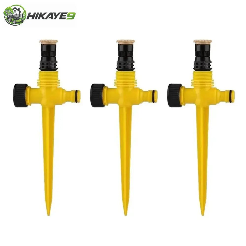 3Pcs 360° Rotation Automatic Lawn Sprinkler Corrosion Resistant Buried Plug Garden Nozzle Large Area Coverage