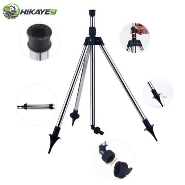 Irrigation Sprinkler Stand Rack Quick Connector Impact Sprinkler Tripod Base for Garden Backyard Public Green Space