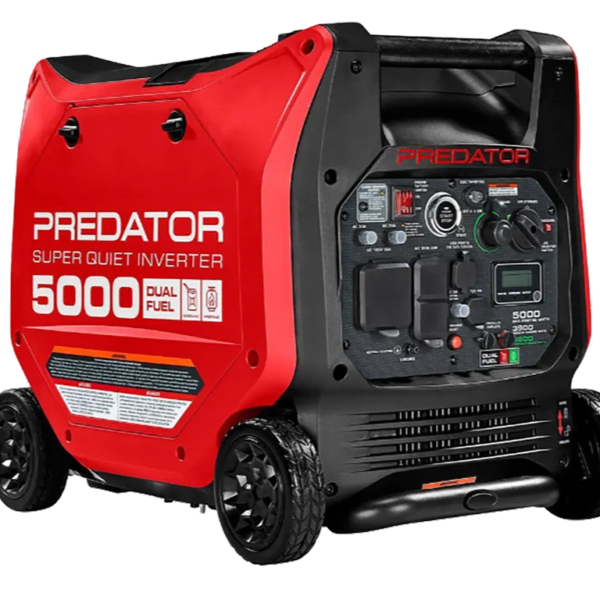 Predator 5000 Watt Dual-Fuel Super Quiet Inverter Generator with Remote Start and CO Secure Technology