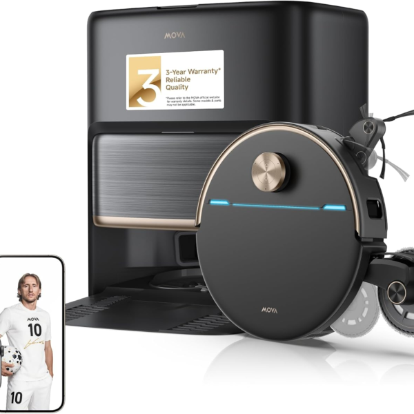 MOVA V70 Ultra Complete Robot Vacuum and Mop - 42,000Pa Suction with Dual MaxiReachX Extension & Bagless Auto-Empty Dock - MOVA V70 Ultra Complete