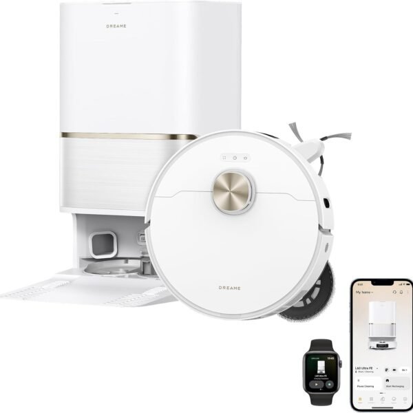 Dreame L60 Ultra FE Robot Vacuum and Mop - 30000Pa Suction with ThermoHub Self-Cleaning & TriCut Brush - RLL51SE (Black)