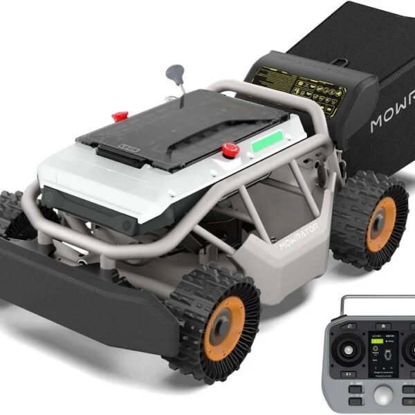 Mowrator S1 4WD 18Ah Remote Control Lawn Mower 21″ Mow, Vac and Plow Bundle
